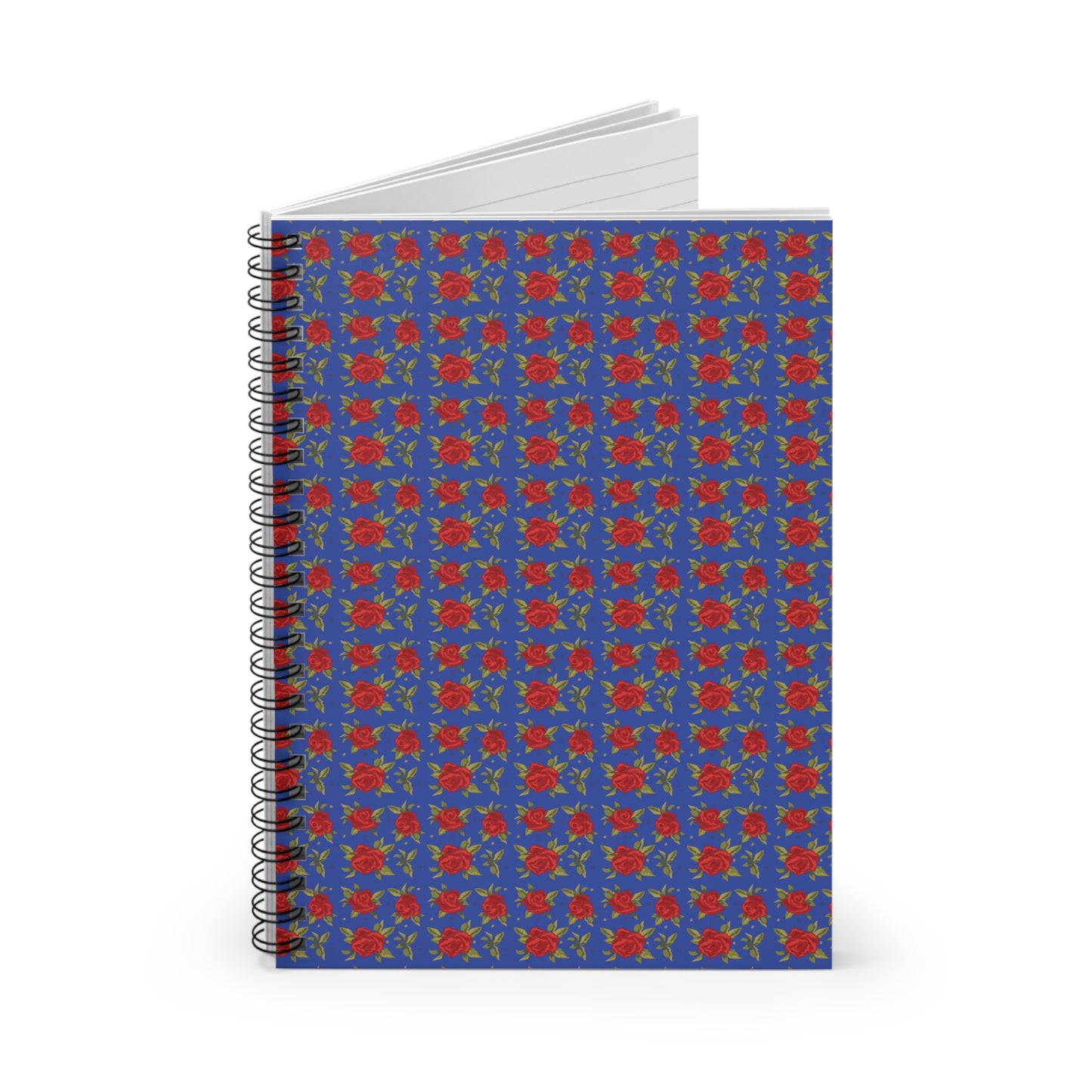 Spiral Notebook - Floral Classic Arabic Pattern (Blue)