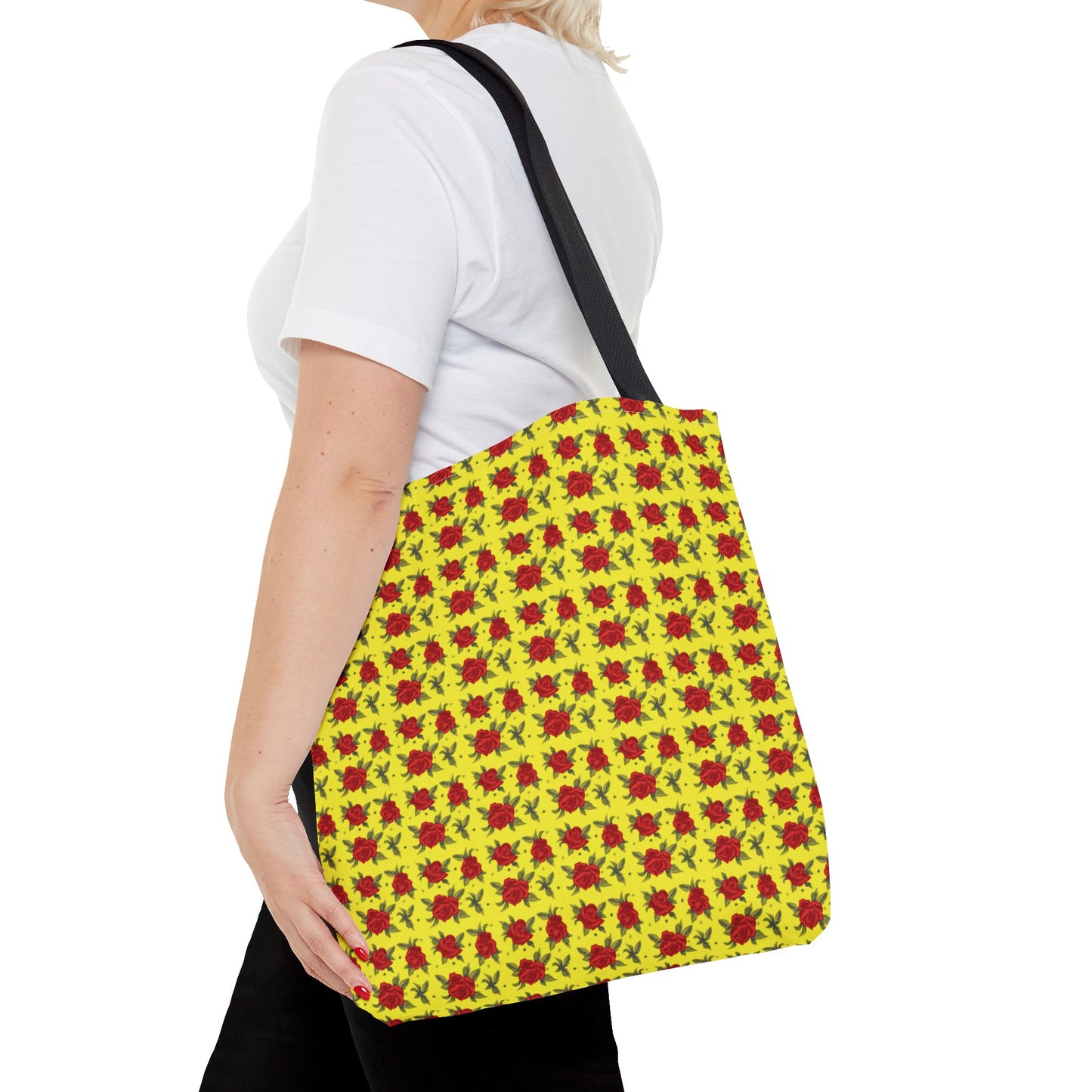 Tote Bag Arabic Floral Pattern Design Yellow