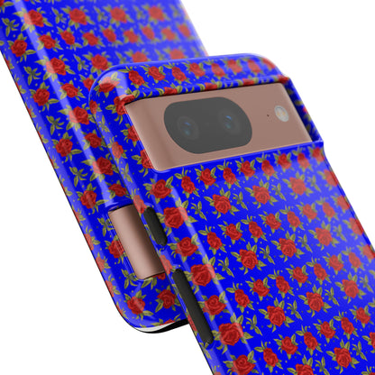 Arabic Traditional Floral Pattern Tough Phone Cases (Blue)