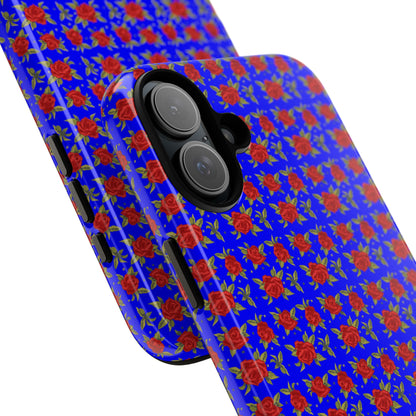 Arabic Traditional Floral Pattern Tough Phone Cases (Blue)