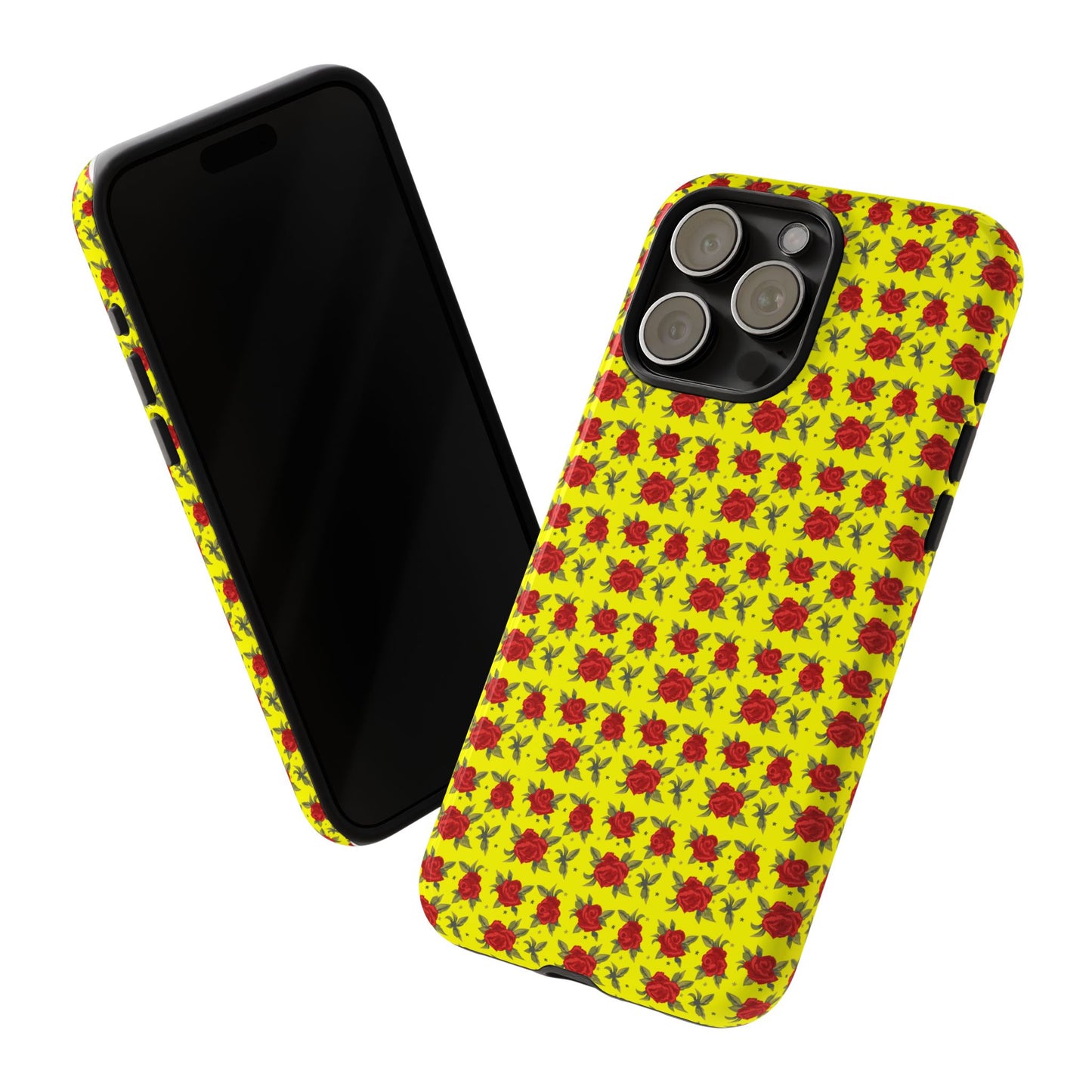 Arabic Traditional Floral Pattern Tough Phone Cases (Yellow)