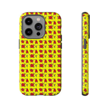 Arabic Traditional Floral Pattern Tough Phone Cases (Yellow)