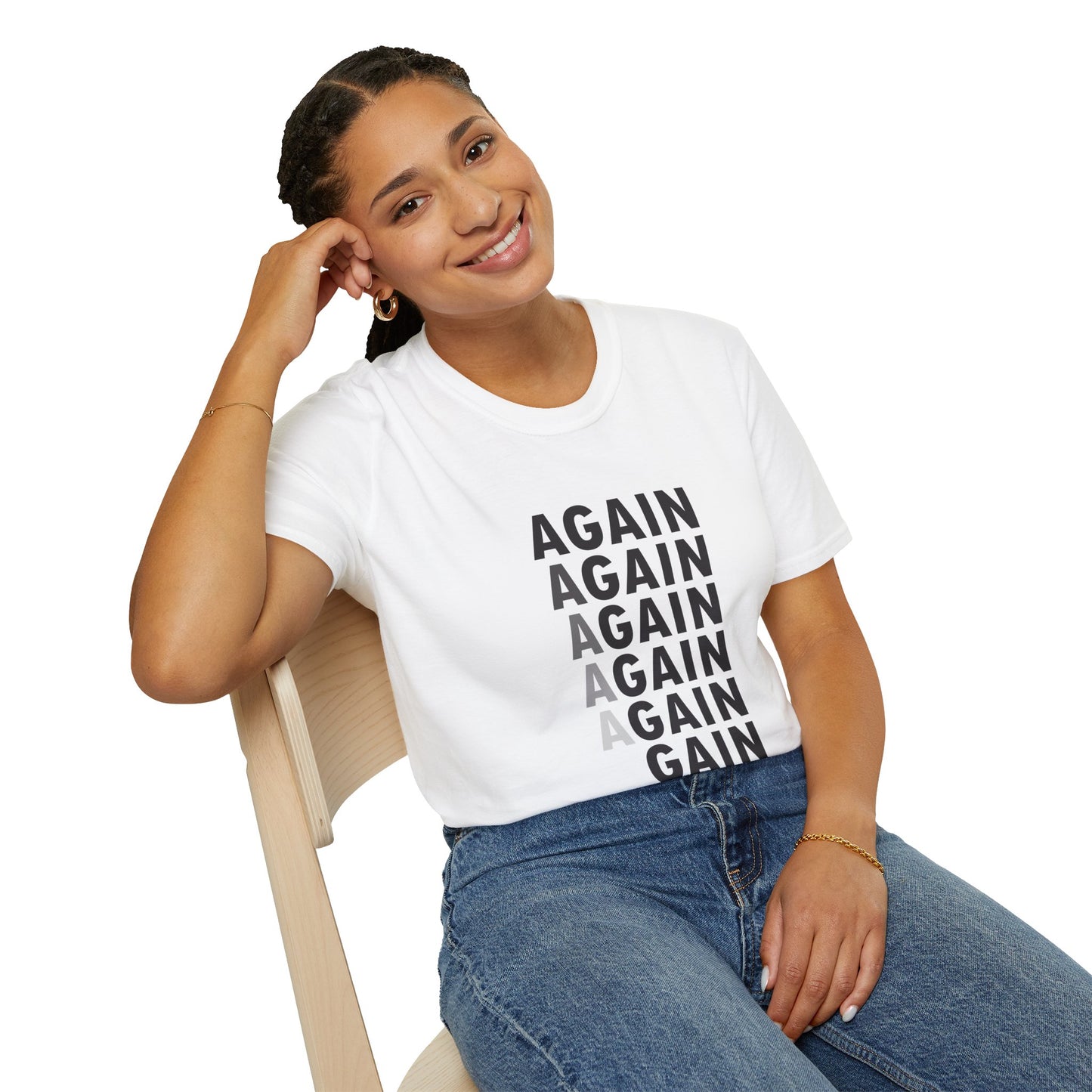 Again & Gain Motivational Design T-Shirt