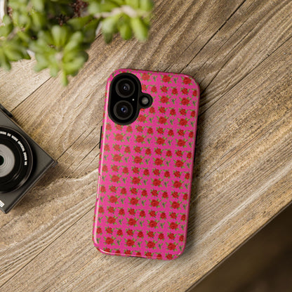 Arabic Traditional Floral Pattern Tough Phone Cases (Pink)