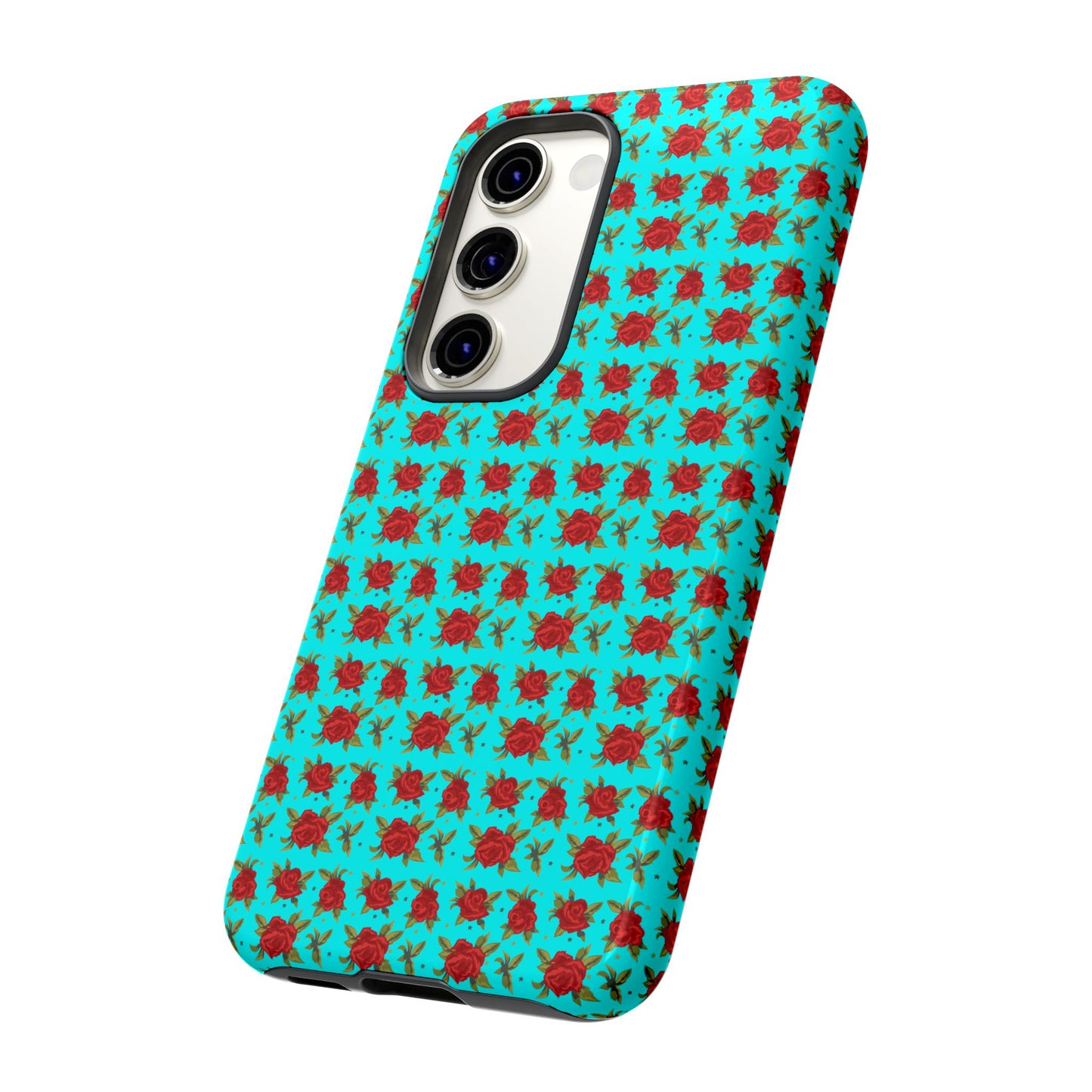 Arabic Traditional Floral Pattern Tough Phone Cases (Cyan)