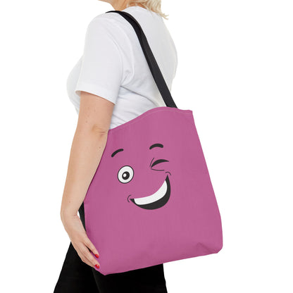 Funny Wink Face Tote Bag Design