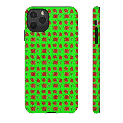 Arabic Traditional Floral Pattern Tough Phone Cases (Green)