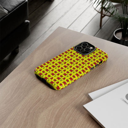 Arabic Traditional Floral Pattern Tough Phone Cases (Yellow)