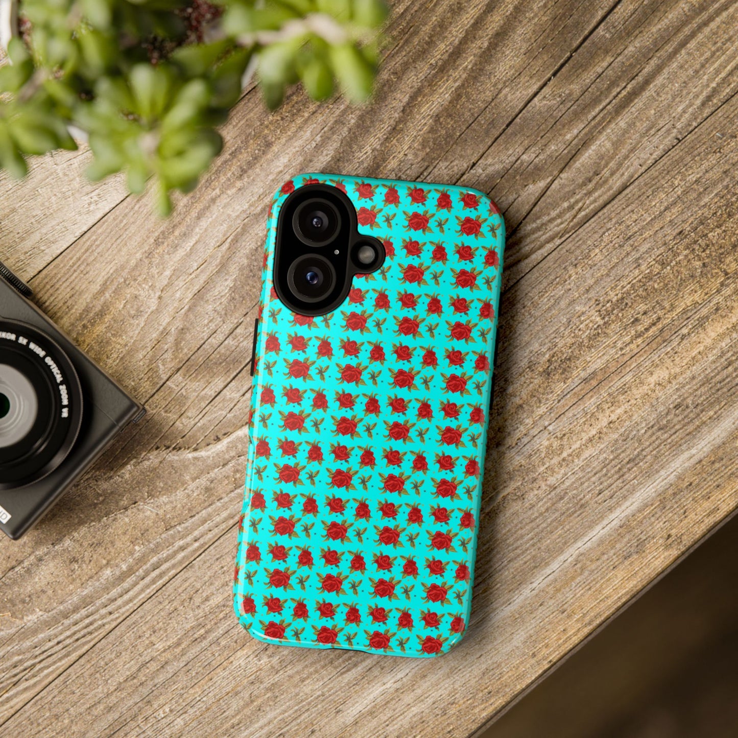 Arabic Traditional Floral Pattern Tough Phone Cases (Cyan)