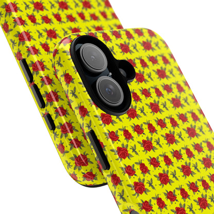 Arabic Traditional Floral Pattern Tough Phone Cases (Yellow)