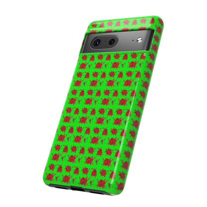 Arabic Traditional Floral Pattern Tough Phone Cases (Green)