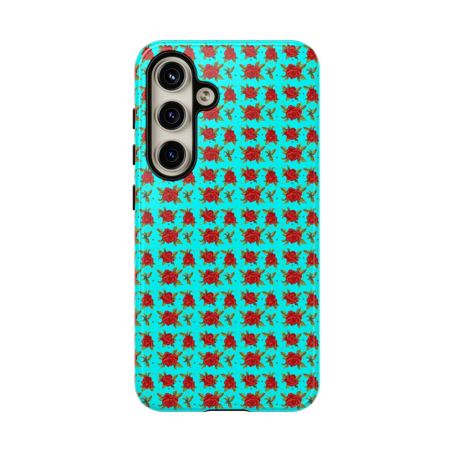 Arabic Traditional Floral Pattern Tough Phone Cases (Cyan)