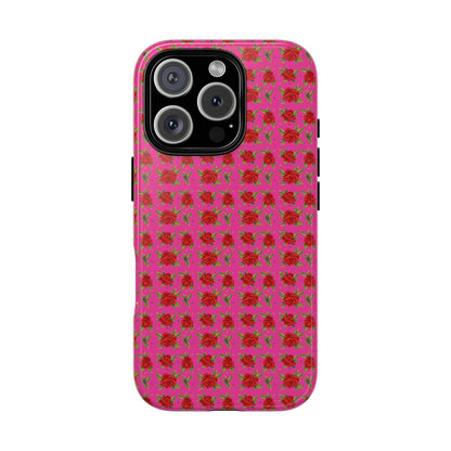 Arabic Traditional Floral Pattern Tough Phone Cases (Pink)