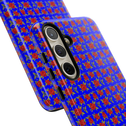 Arabic Traditional Floral Pattern Tough Phone Cases (Blue)