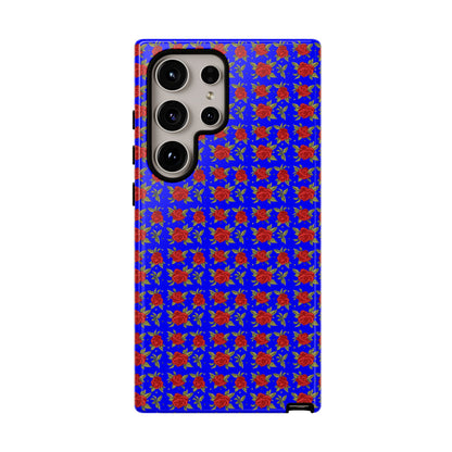 Arabic Traditional Floral Pattern Tough Phone Cases (Blue)