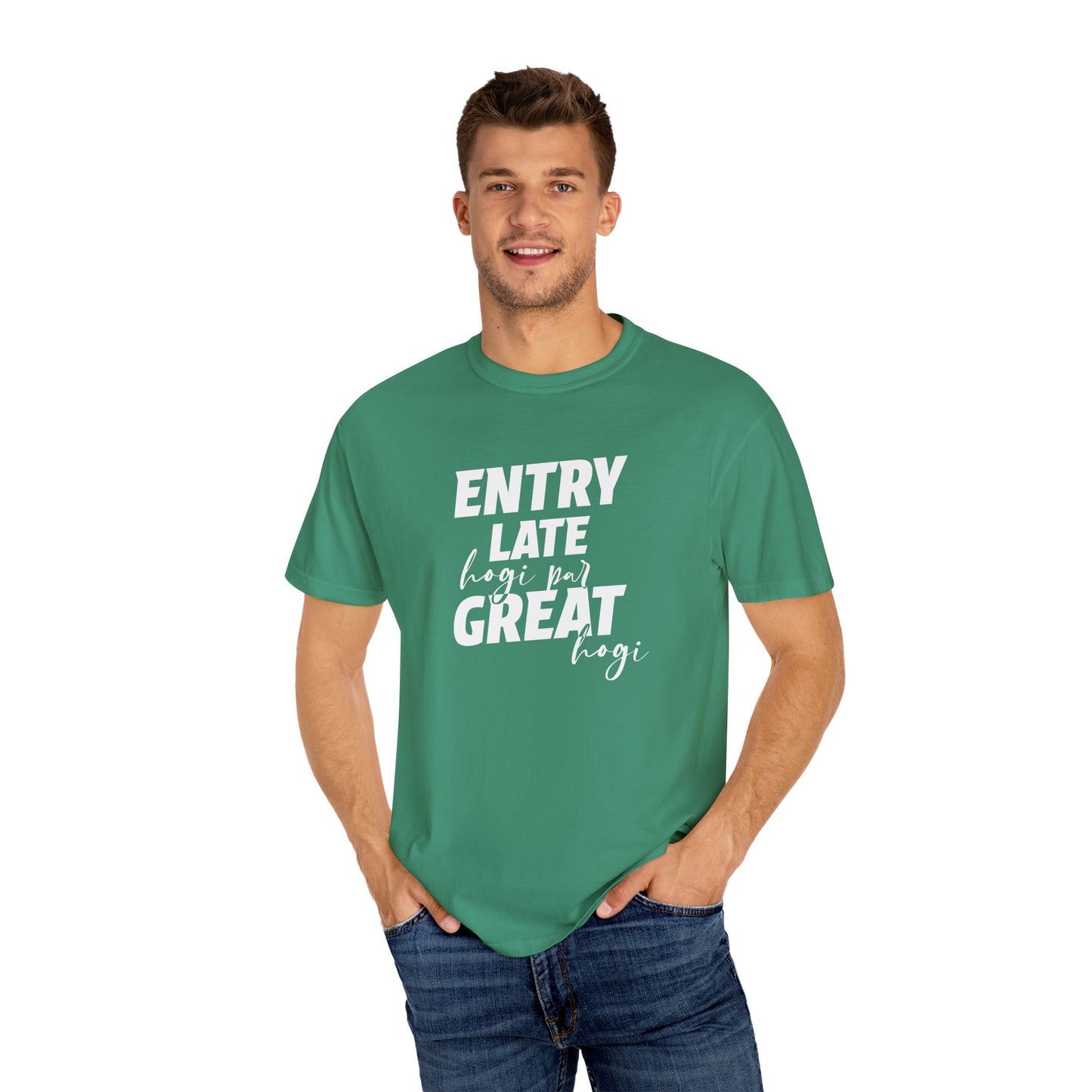 Entry late hogi par great hogi - Desi Design T-Shirt