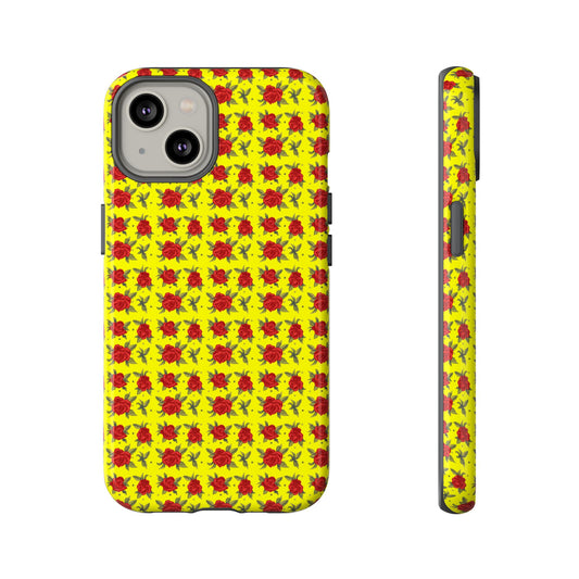 Arabic Traditional Floral Pattern Tough Phone Cases (Yellow)