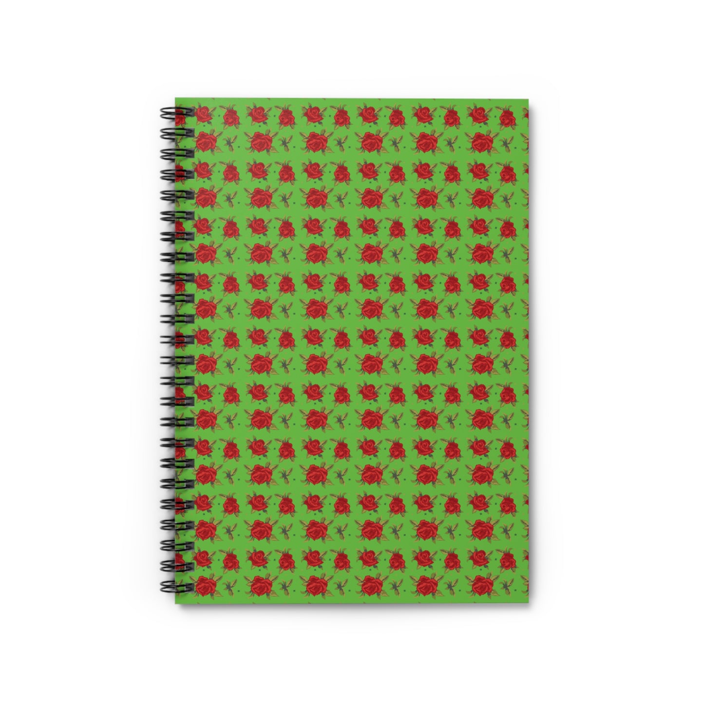 Spiral Notebook - Floral Classic Arabic Pattern (Green)