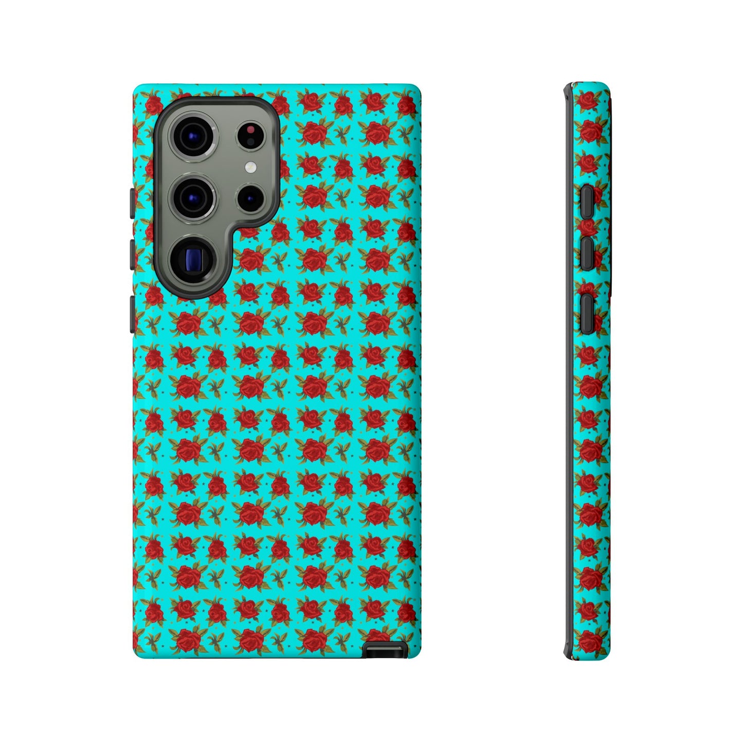 Arabic Traditional Floral Pattern Tough Phone Cases (Cyan)