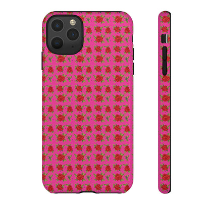 Arabic Traditional Floral Pattern Tough Phone Cases (Pink)