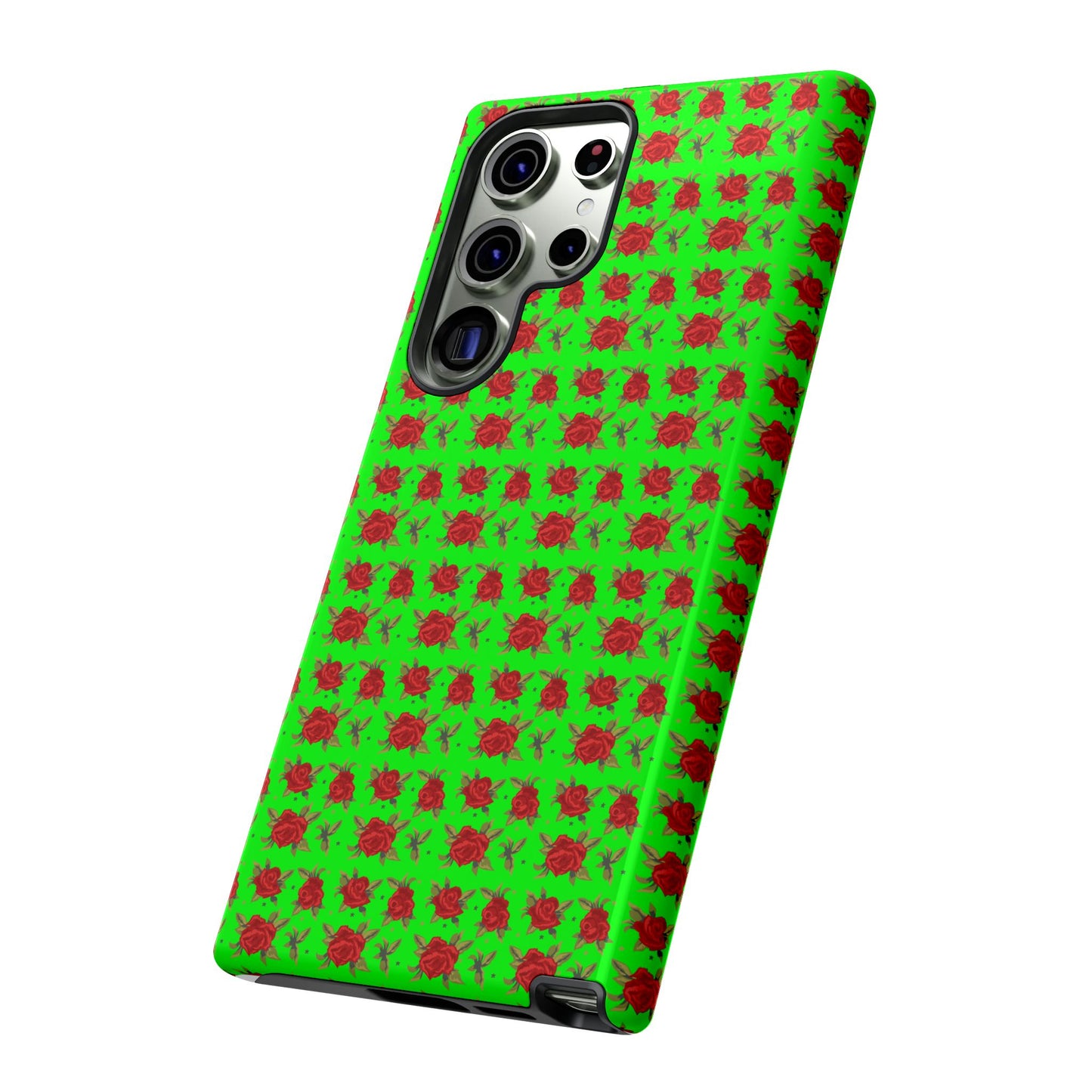 Arabic Traditional Floral Pattern Tough Phone Cases (Green)