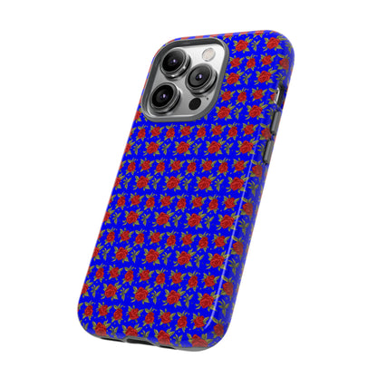 Arabic Traditional Floral Pattern Tough Phone Cases (Blue)