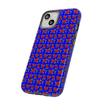 Arabic Traditional Floral Pattern Tough Phone Cases (Blue)