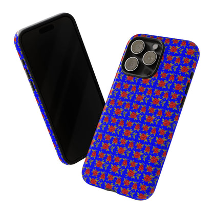 Arabic Traditional Floral Pattern Tough Phone Cases (Blue)