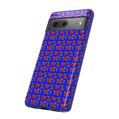 Arabic Traditional Floral Pattern Tough Phone Cases (Blue)