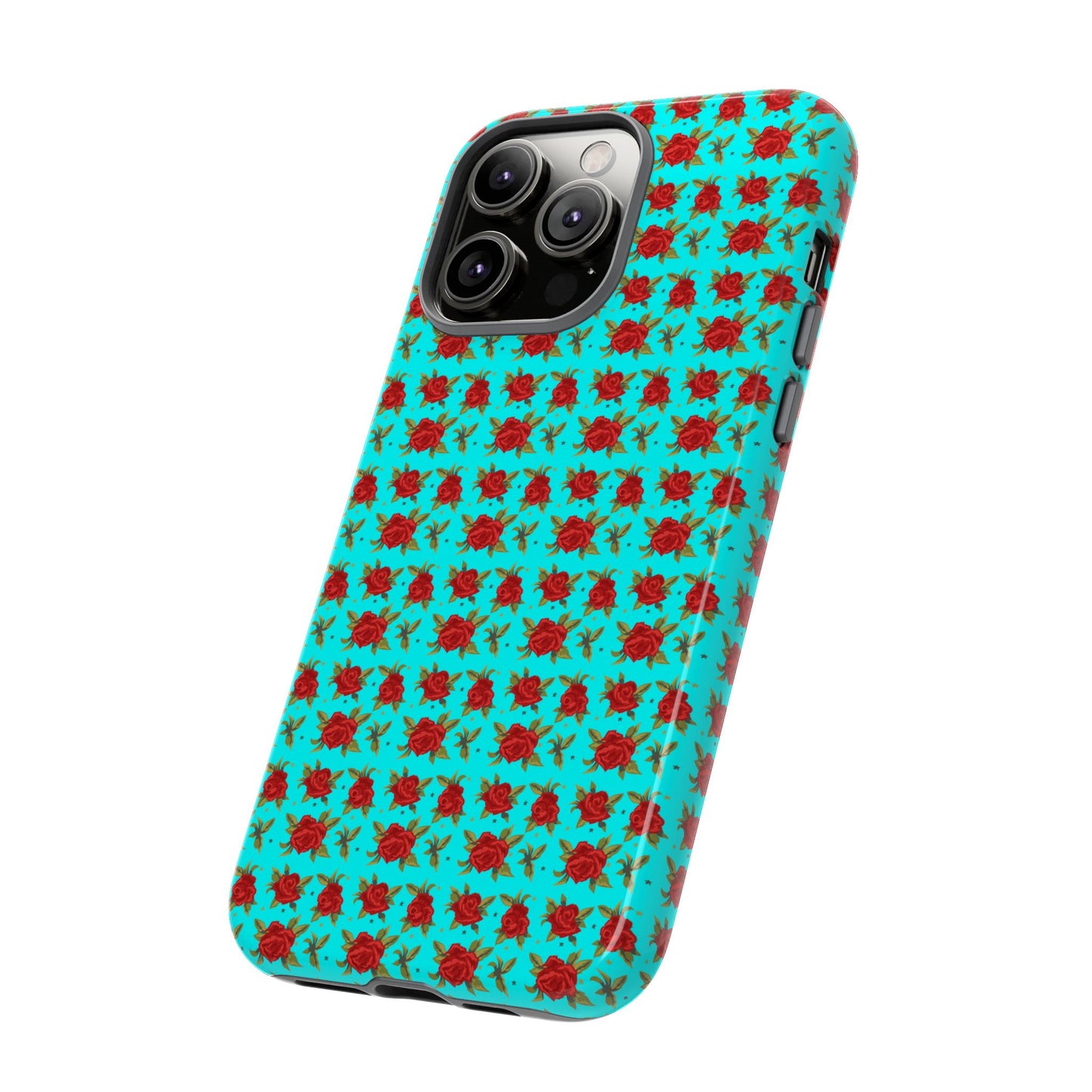 Arabic Traditional Floral Pattern Tough Phone Cases (Cyan)