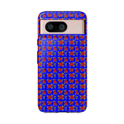 Arabic Traditional Floral Pattern Tough Phone Cases (Blue)