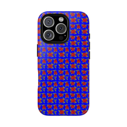 Arabic Traditional Floral Pattern Tough Phone Cases (Blue)