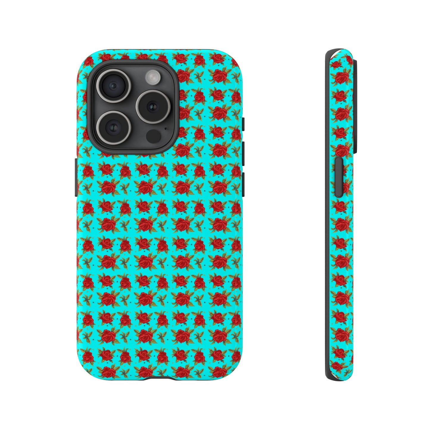 Arabic Traditional Floral Pattern Tough Phone Cases (Cyan)