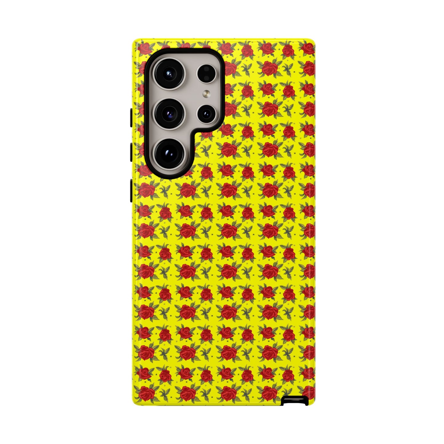 Arabic Traditional Floral Pattern Tough Phone Cases (Yellow)