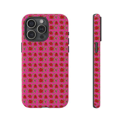 Arabic Traditional Floral Pattern Tough Phone Cases (Pink)