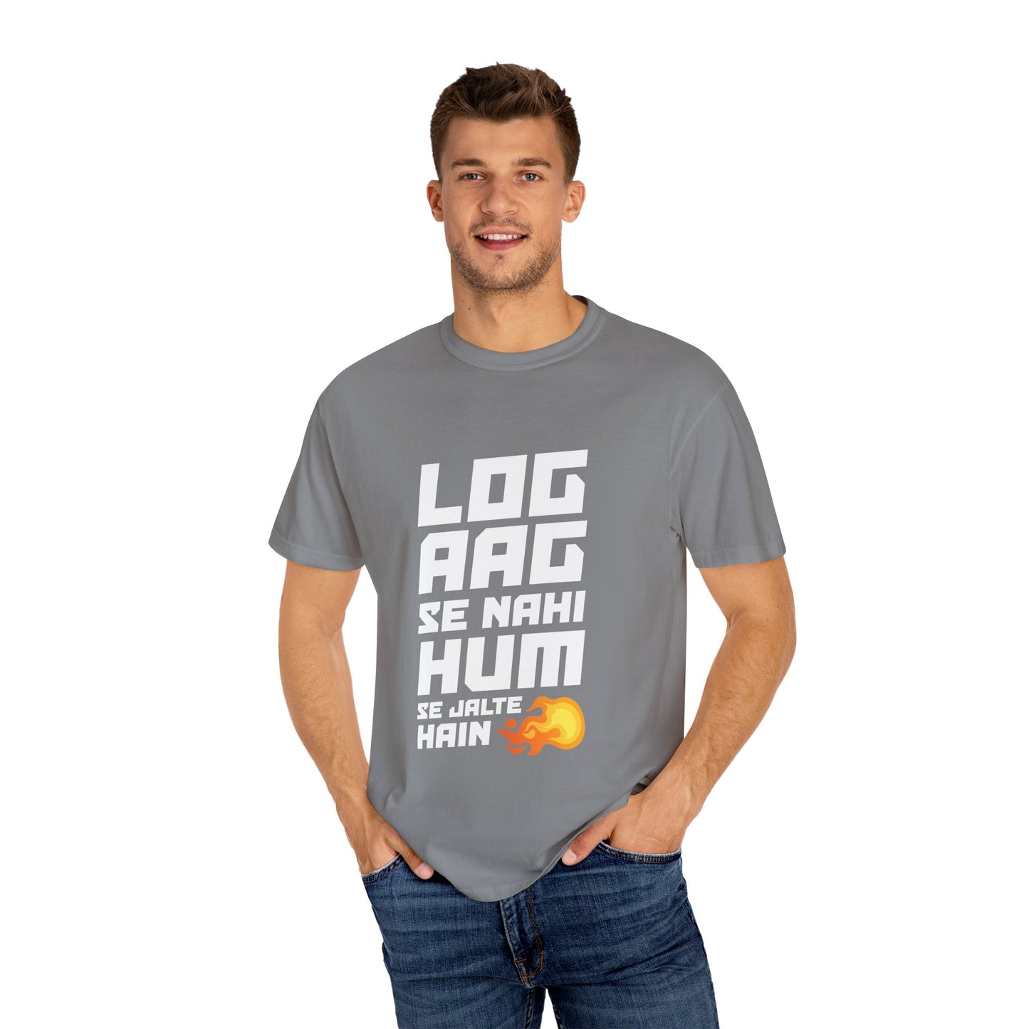 Log aag se nahi hum se jalte hain - Desi T-Shirt (Dark)