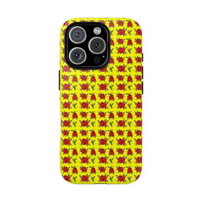 Arabic Traditional Floral Pattern Tough Phone Cases (Yellow)