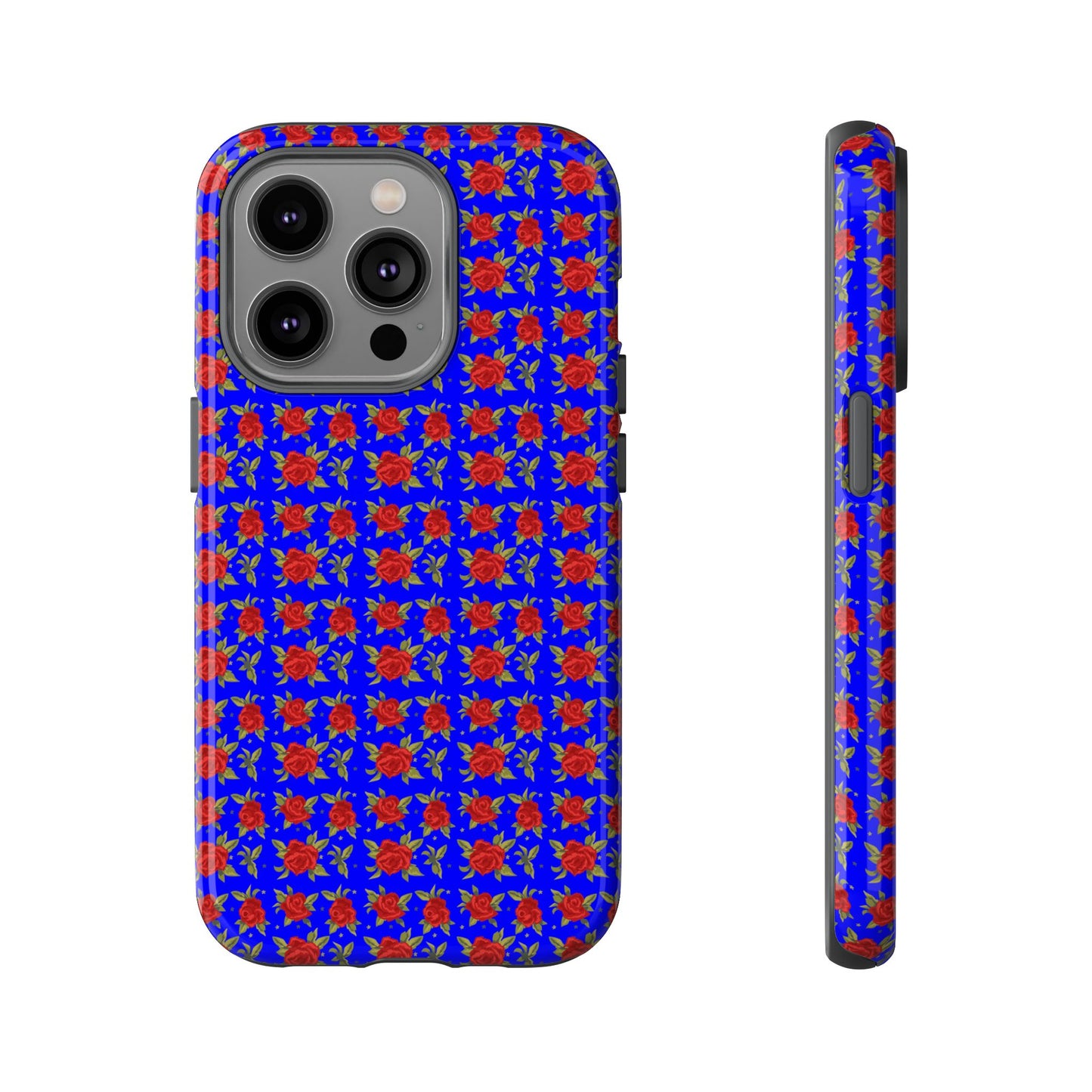 Arabic Traditional Floral Pattern Tough Phone Cases (Blue)