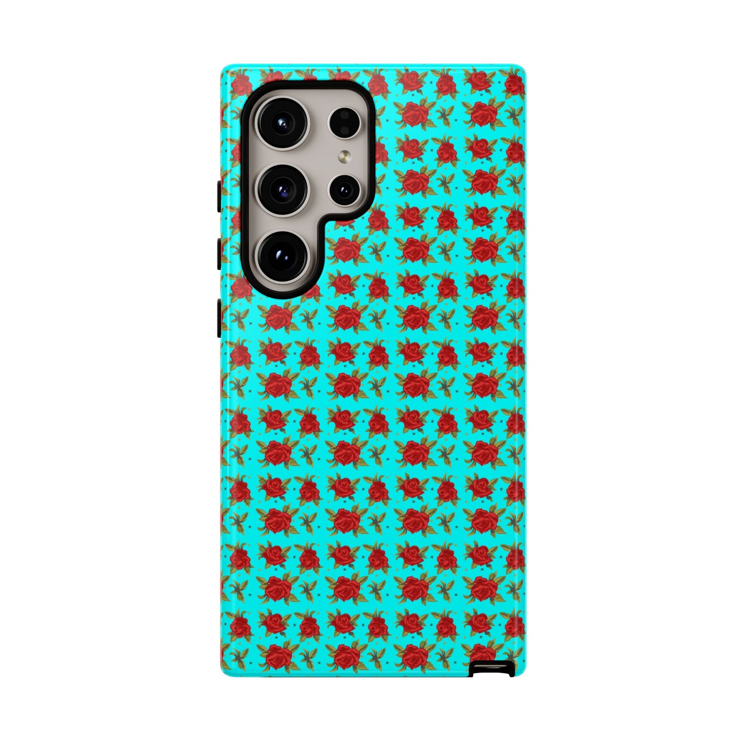 Arabic Traditional Floral Pattern Tough Phone Cases (Cyan)