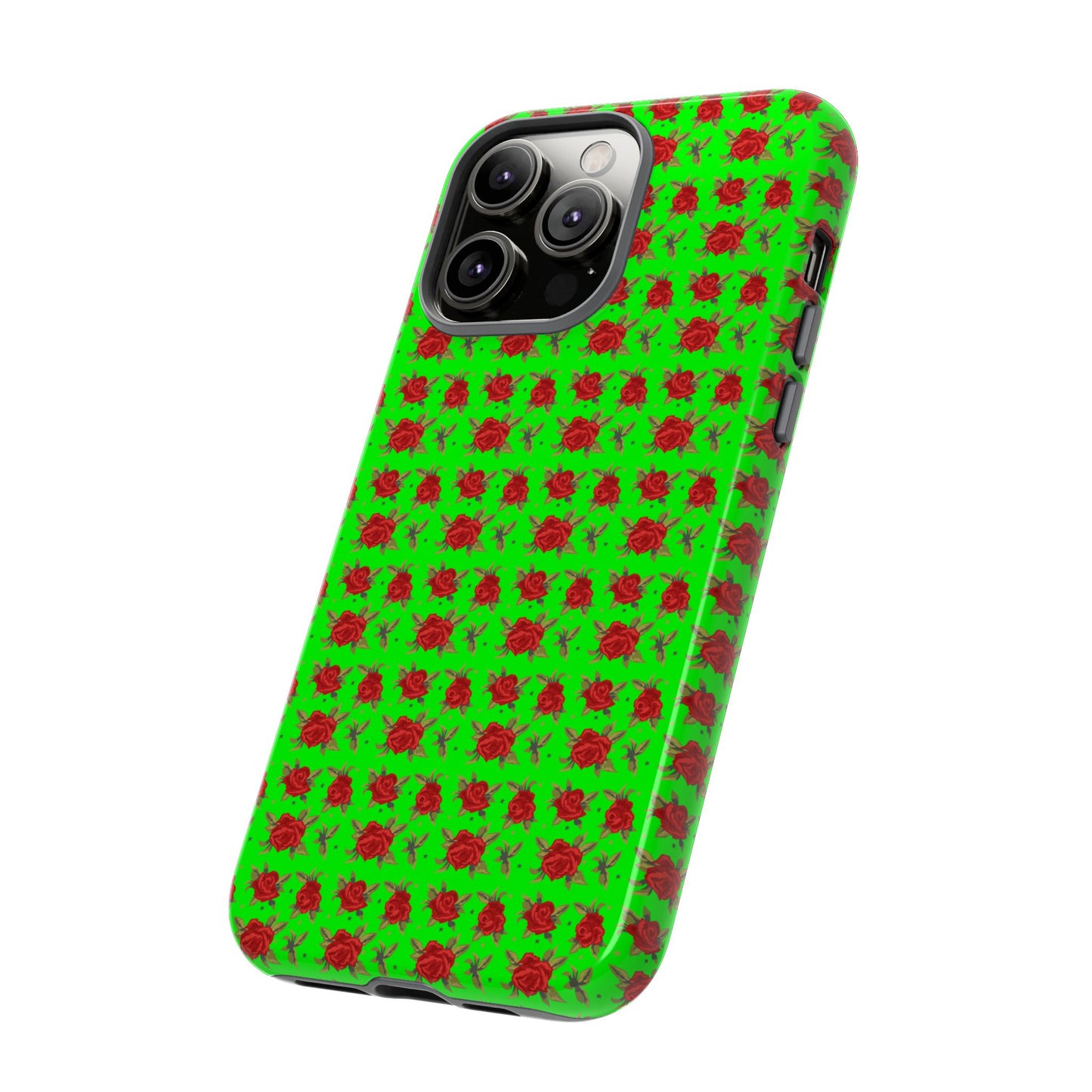 Arabic Traditional Floral Pattern Tough Phone Cases (Green)