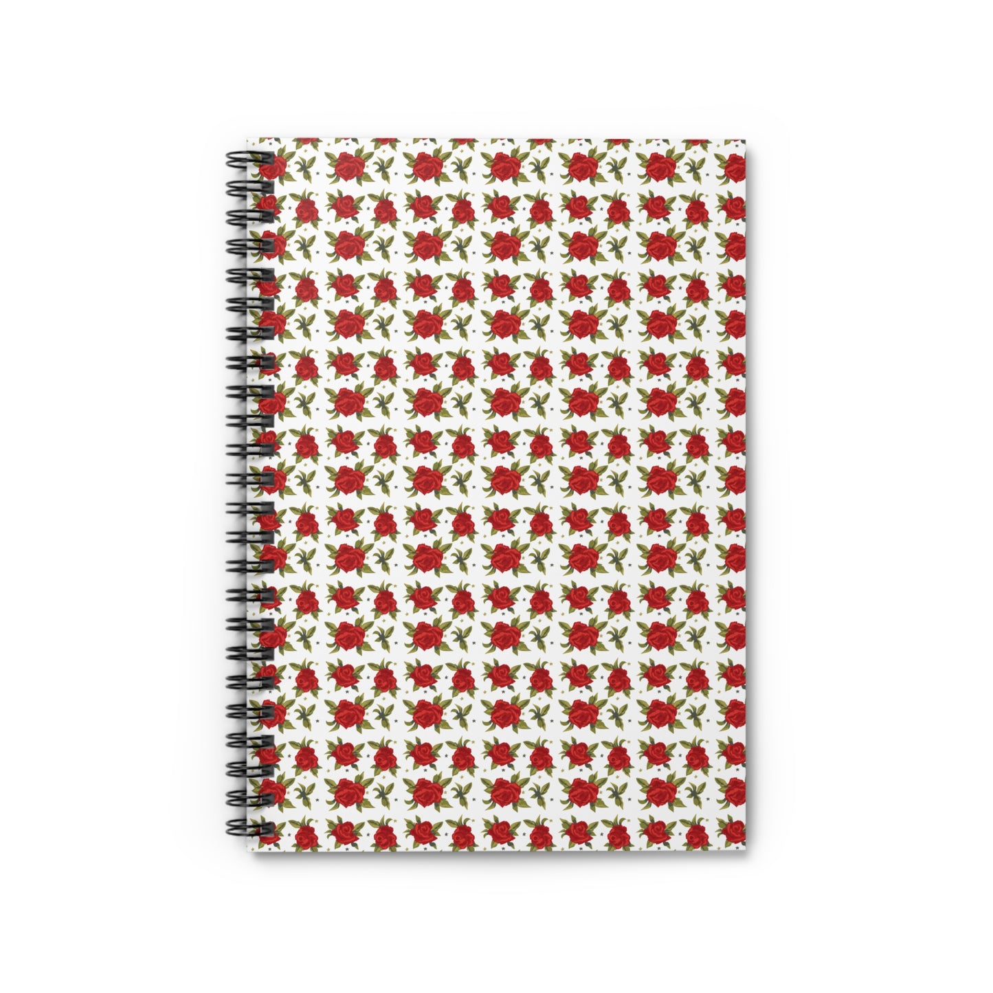 Spiral Notebook - Floral Classic Arabic Pattern (White)