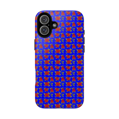 Arabic Traditional Floral Pattern Tough Phone Cases (Blue)