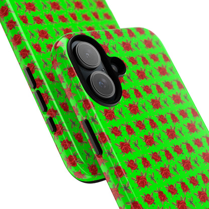 Arabic Traditional Floral Pattern Tough Phone Cases (Green)