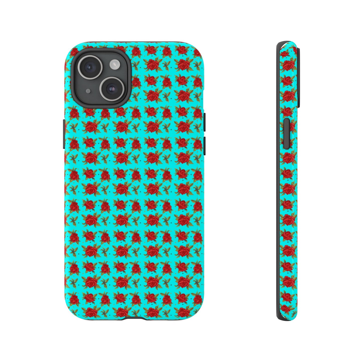 Arabic Traditional Floral Pattern Tough Phone Cases (Cyan)