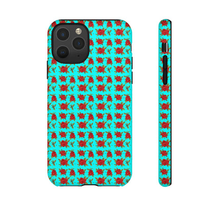 Arabic Traditional Floral Pattern Tough Phone Cases (Cyan)