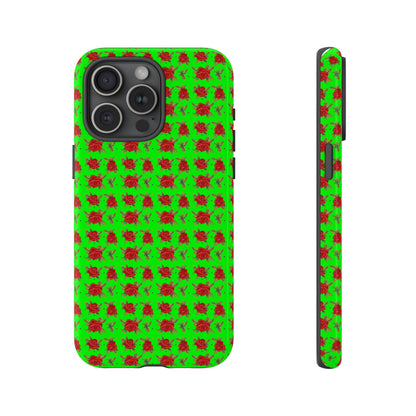 Arabic Traditional Floral Pattern Tough Phone Cases (Green)