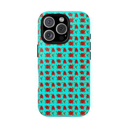 Arabic Traditional Floral Pattern Tough Phone Cases (Cyan)