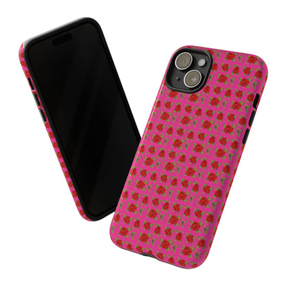 Arabic Traditional Floral Pattern Tough Phone Cases (Pink)