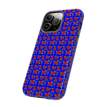 Arabic Traditional Floral Pattern Tough Phone Cases (Blue)