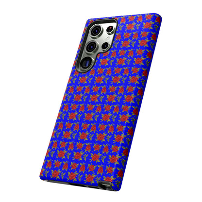 Arabic Traditional Floral Pattern Tough Phone Cases (Blue)